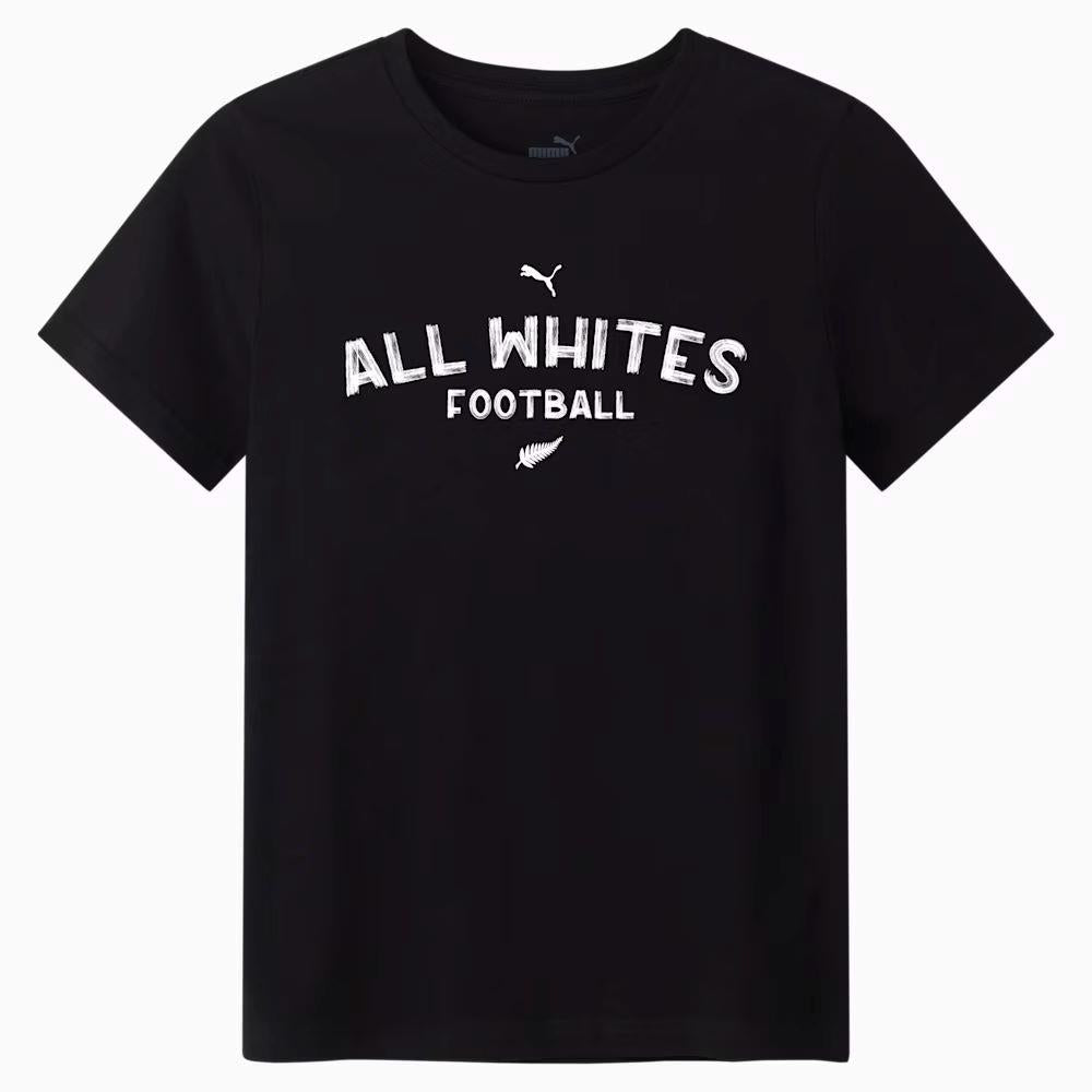 NZF All Whites Football Youth Casual Tee