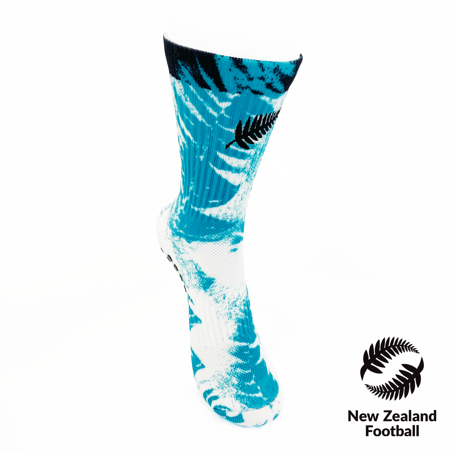 NZ Football Pyranha Grip Sock, White