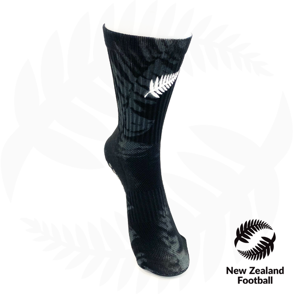 NZ Football Pyranha Grip Sock, Black