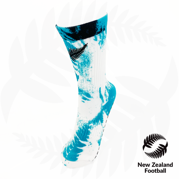 NZ Football Pyranha Grip Sock, White