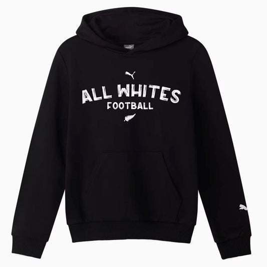 NZF All Whites Football Youth Casual Hoodie